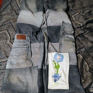 Patchwork Denim Jeans